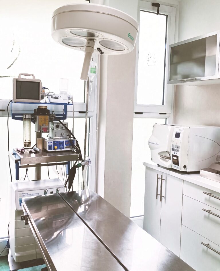 Sala operatoria dell'Ambulatorio Veterinario Villa Mafalda